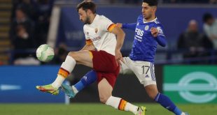 Laga Putaran Pertama Semi-final Liga Konferensi Leicester City vs AS Roma, Skor 1-1
